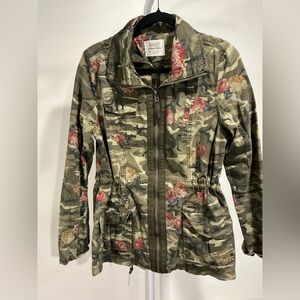 Ashley By 26 International Camouflage Floral Utility Jacket